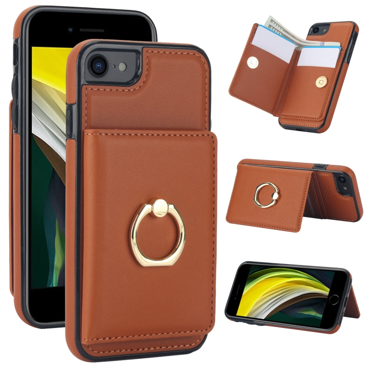 RFID Anti-theft Card Ring Holder Phone Case, For iPhone XS Max, For iPhone 8 Plus / 7 Plus