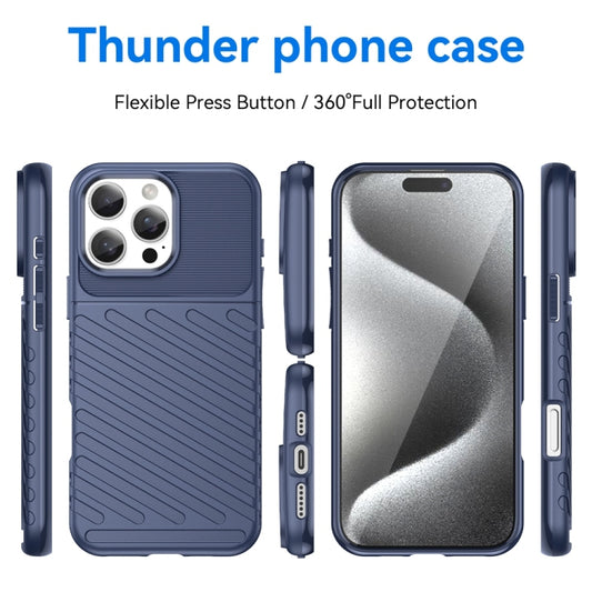 Thunderbolt Shockproof Soft TPU Phone Case, For iPhone 16 Pro Max, For iPhone 16 Pro, For iPhone 16 Plus, For iPhone 16, iPhone 16e