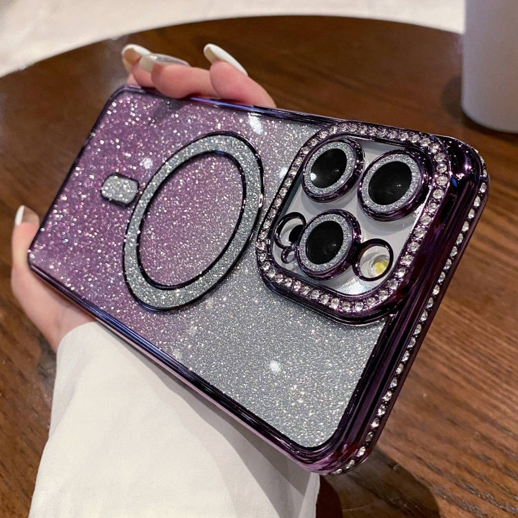 Diamond Gradient Glitter Plated MagSafe Phone Case, For iPhone 14 Pro, For iPhone 14 Pro Max, For iPhone 13 Pro Max, For iPhone 13 Pro, For iPhone 13