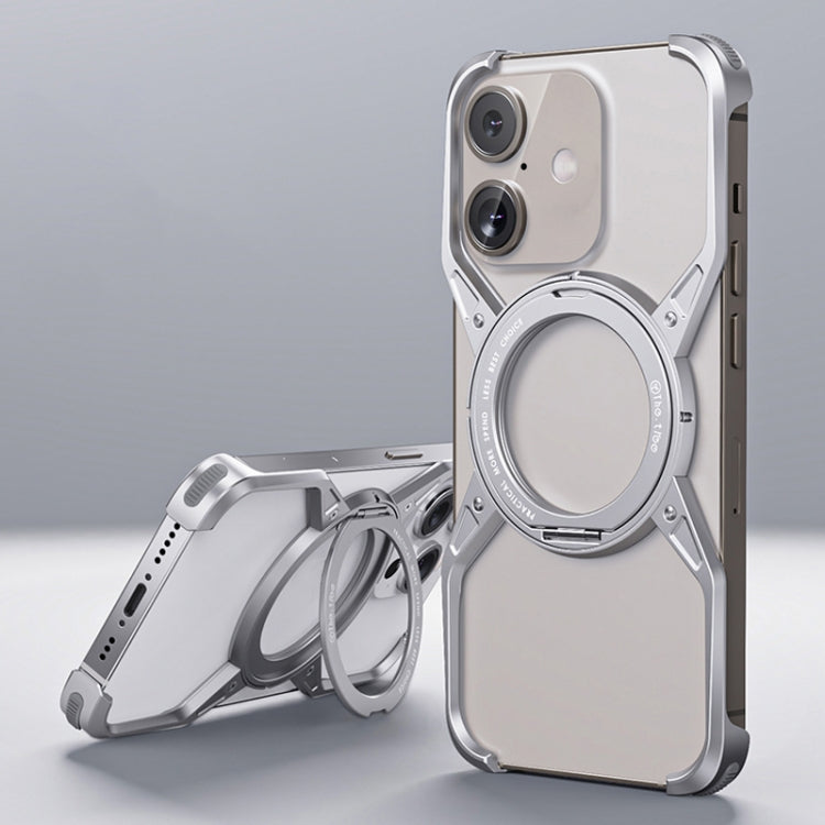 Aluminum Alloy Frameless 360-Degree Rotating Phone Case, For iPhone 16 Pro Max, For iPhone 16 Pro, For iPhone 16, For iPhone 15 Pro Max, For iPhone 13 Pro / 14 Pro / 15 Pro, For iPhone 13 / 14 / 15, For iPhone 13 Pro Max / 14 Pro Max