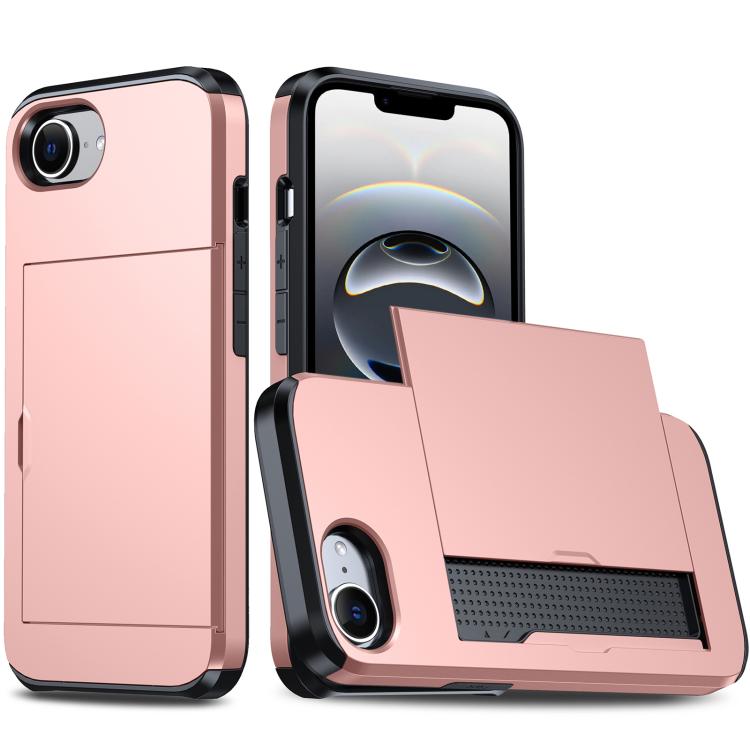 Shockproof Armor Phone Case with Card Slot, iPhone 16e