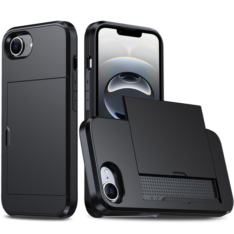 Shockproof Armor Phone Case with Card Slot, iPhone 16e