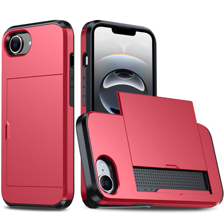 Shockproof Armor Phone Case with Card Slot, iPhone 16e