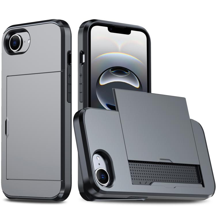 Shockproof Armor Phone Case with Card Slot, iPhone 16e