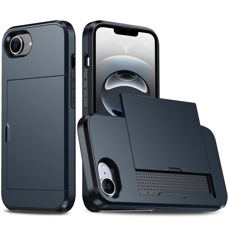 Shockproof Armor Phone Case with Card Slot, iPhone 16e