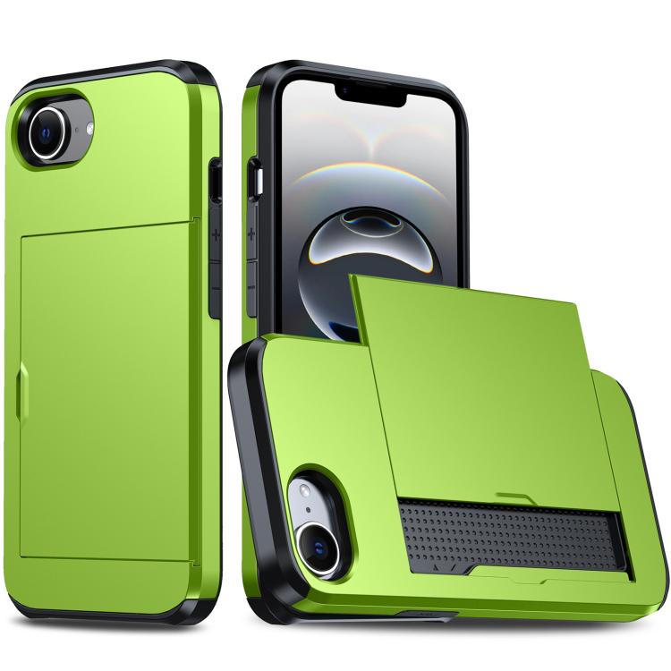 Shockproof Armor Phone Case with Card Slot, iPhone 16e