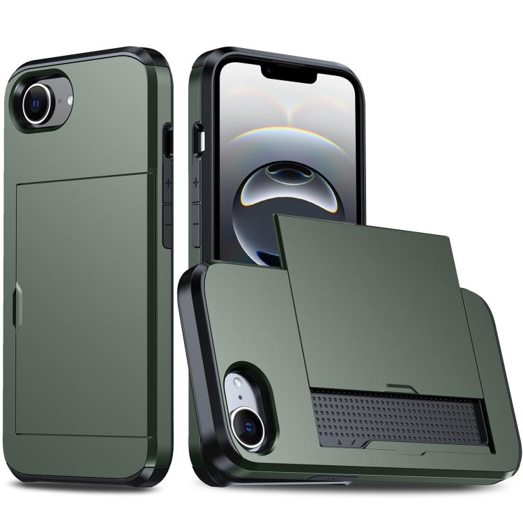 Shockproof Armor Phone Case with Card Slot, iPhone 16e