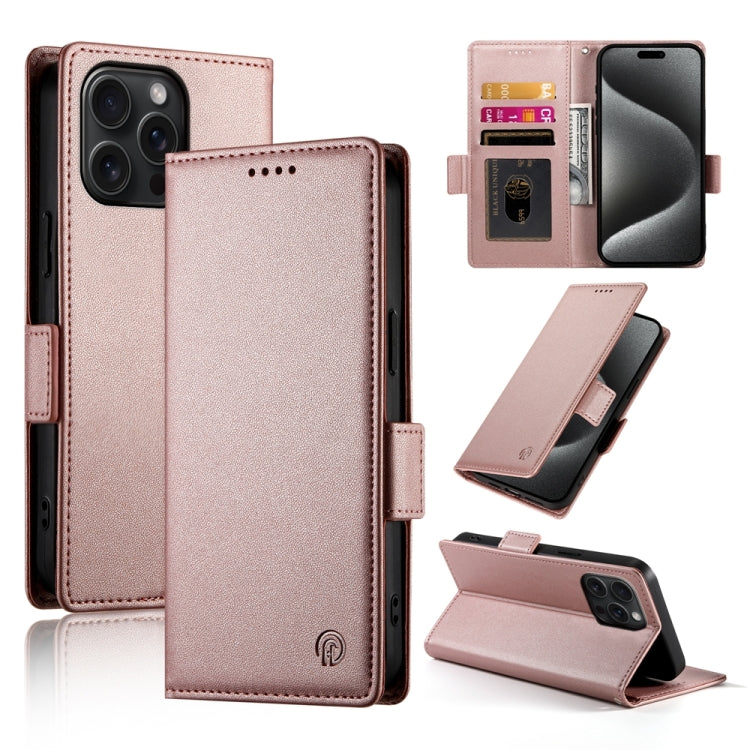 Side Buckle Magnetic Frosted Leather Phone Case, iPhone 16e, For iPhone 15 Pro Max, For iPhone 15 Pro, For iPhone 15 Plus