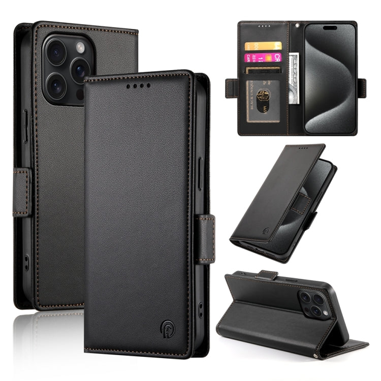 Side Buckle Magnetic Frosted Leather Phone Case, iPhone 16e, For iPhone 15 Pro Max, For iPhone 15 Pro, For iPhone 15 Plus