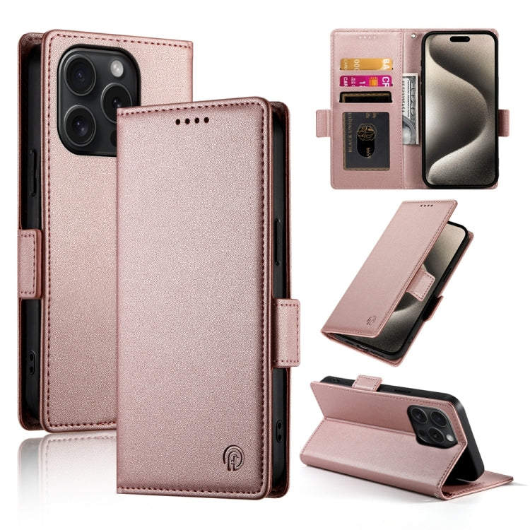 Side Buckle Magnetic Frosted Leather Phone Case, iPhone 16e, For iPhone 15 Pro Max, For iPhone 15 Pro, For iPhone 15 Plus