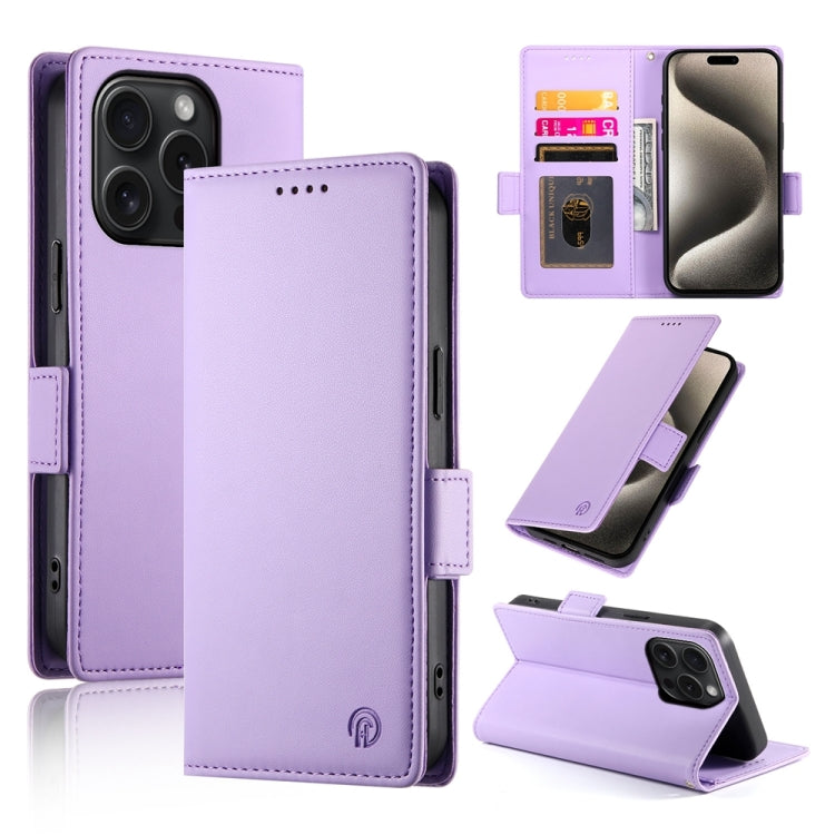 Side Buckle Magnetic Frosted Leather Phone Case, iPhone 16e, For iPhone 15 Pro Max, For iPhone 15 Pro, For iPhone 15 Plus