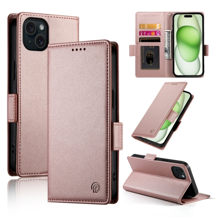 Side Buckle Magnetic Frosted Leather Phone Case, iPhone 16e, For iPhone 15 Pro Max, For iPhone 15 Pro, For iPhone 15 Plus