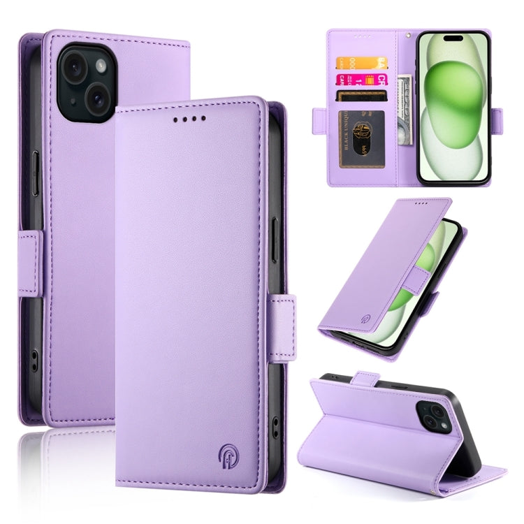 Side Buckle Magnetic Frosted Leather Phone Case, iPhone 16e, For iPhone 15 Pro Max, For iPhone 15 Pro, For iPhone 15 Plus