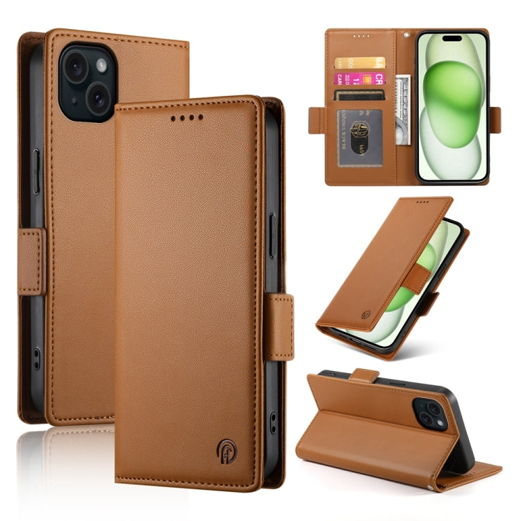 Side Buckle Magnetic Frosted Leather Phone Case, iPhone 16e, For iPhone 15 Pro Max, For iPhone 15 Pro, For iPhone 15 Plus