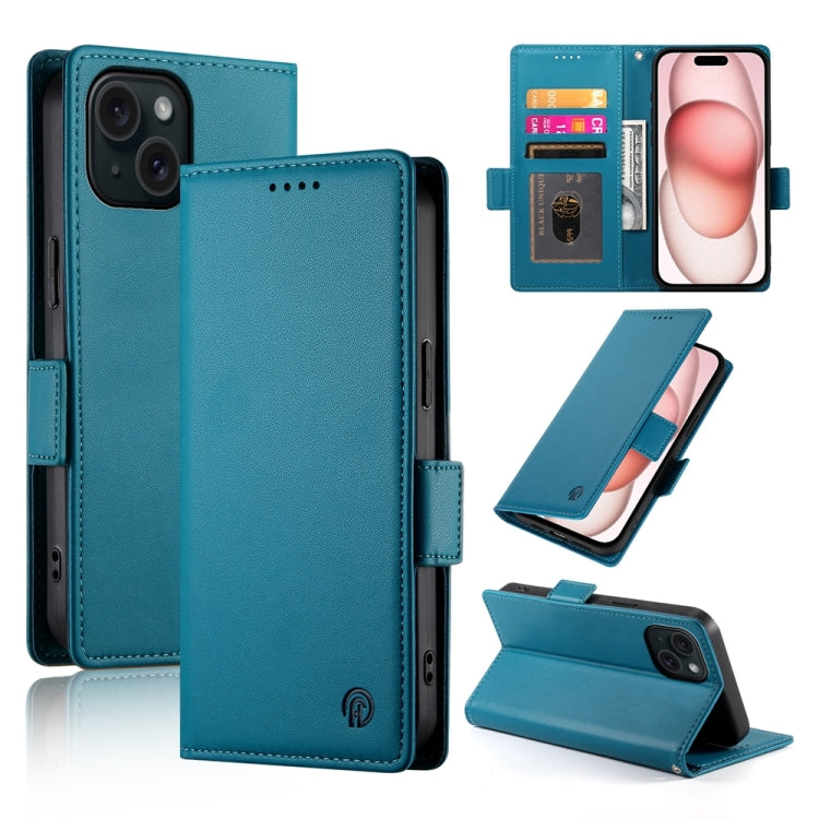 Side Buckle Magnetic Frosted Leather Phone Case, For iPhone 15, For iPhone 14 Plus, For iPhone 14, For iPhone 14 Pro