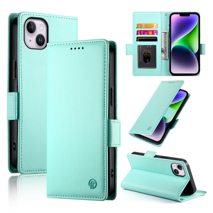 Side Buckle Magnetic Frosted Leather Phone Case, For iPhone 15, For iPhone 14 Plus, For iPhone 14, For iPhone 14 Pro