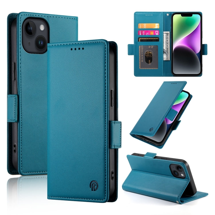 Side Buckle Magnetic Frosted Leather Phone Case, For iPhone 15, For iPhone 14 Plus, For iPhone 14, For iPhone 14 Pro