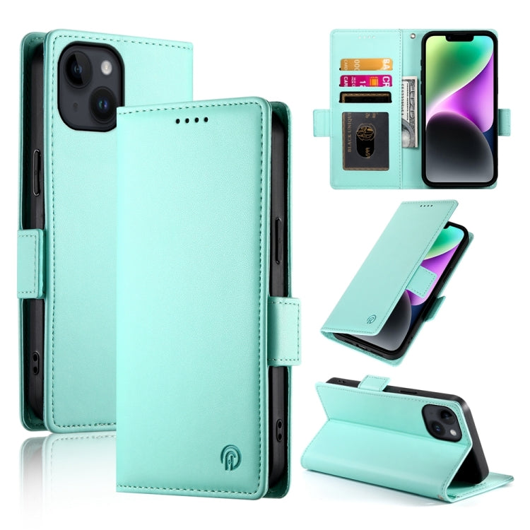 Side Buckle Magnetic Frosted Leather Phone Case, For iPhone 15, For iPhone 14 Plus, For iPhone 14, For iPhone 14 Pro