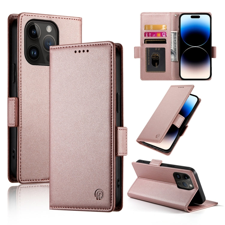 Side Buckle Magnetic Frosted Leather Phone Case, For iPhone 15, For iPhone 14 Plus, For iPhone 14, For iPhone 14 Pro