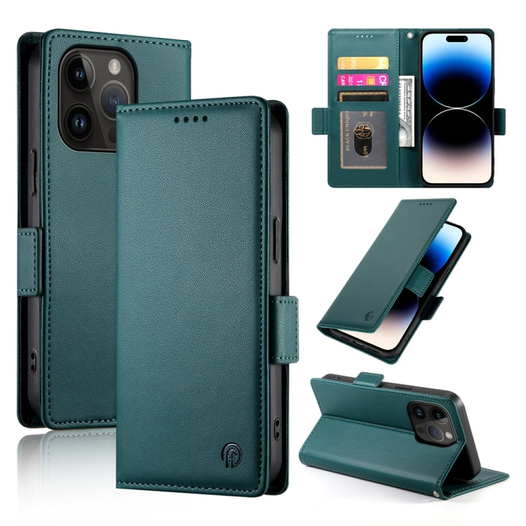 Side Buckle Magnetic Frosted Leather Phone Case, For iPhone 15, For iPhone 14 Plus, For iPhone 14, For iPhone 14 Pro