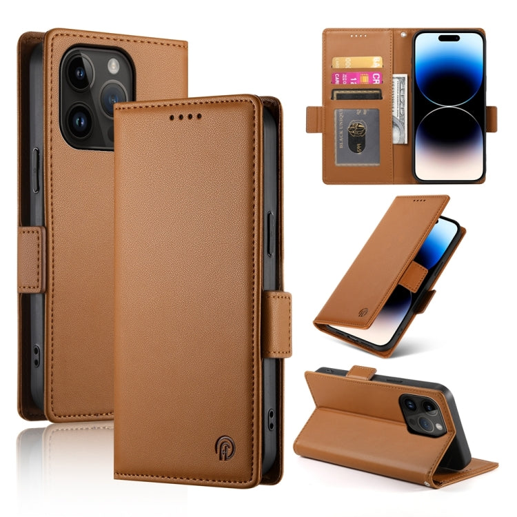 Side Buckle Magnetic Frosted Leather Phone Case, For iPhone 15, For iPhone 14 Plus, For iPhone 14, For iPhone 14 Pro