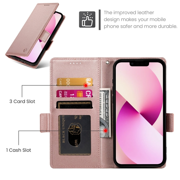 Side Buckle Magnetic Frosted Leather Phone Case, For iPhone 13, For iPhone 13 mini, For iPhone 12 / 12 Pro, For iPhone 12 Pro Max