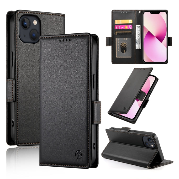 Side Buckle Magnetic Frosted Leather Phone Case, For iPhone 13, For iPhone 13 mini, For iPhone 12 / 12 Pro, For iPhone 12 Pro Max