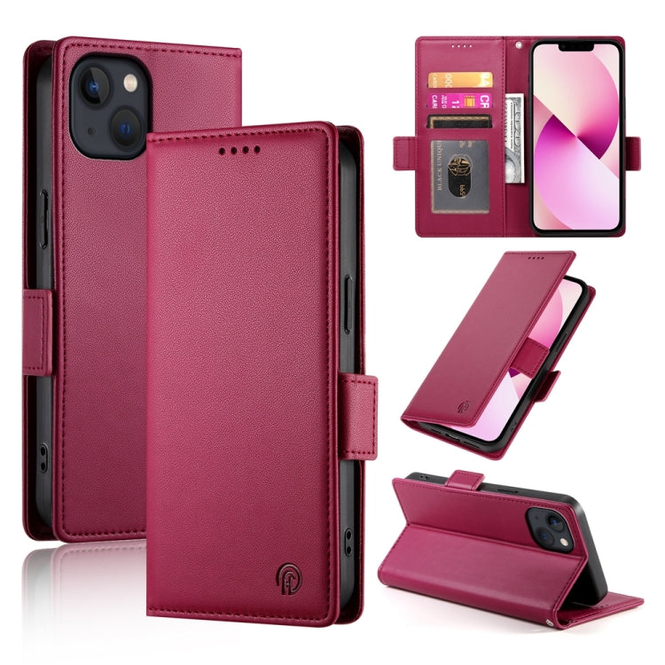 Side Buckle Magnetic Frosted Leather Phone Case, For iPhone 13, For iPhone 13 mini, For iPhone 12 / 12 Pro, For iPhone 12 Pro Max