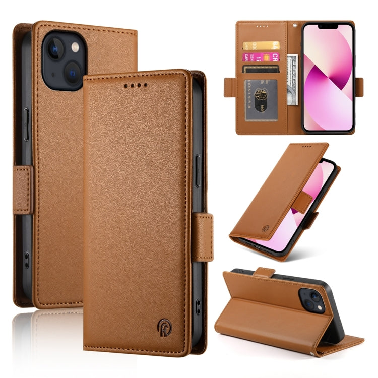 Side Buckle Magnetic Frosted Leather Phone Case, For iPhone 13, For iPhone 13 mini, For iPhone 12 / 12 Pro, For iPhone 12 Pro Max