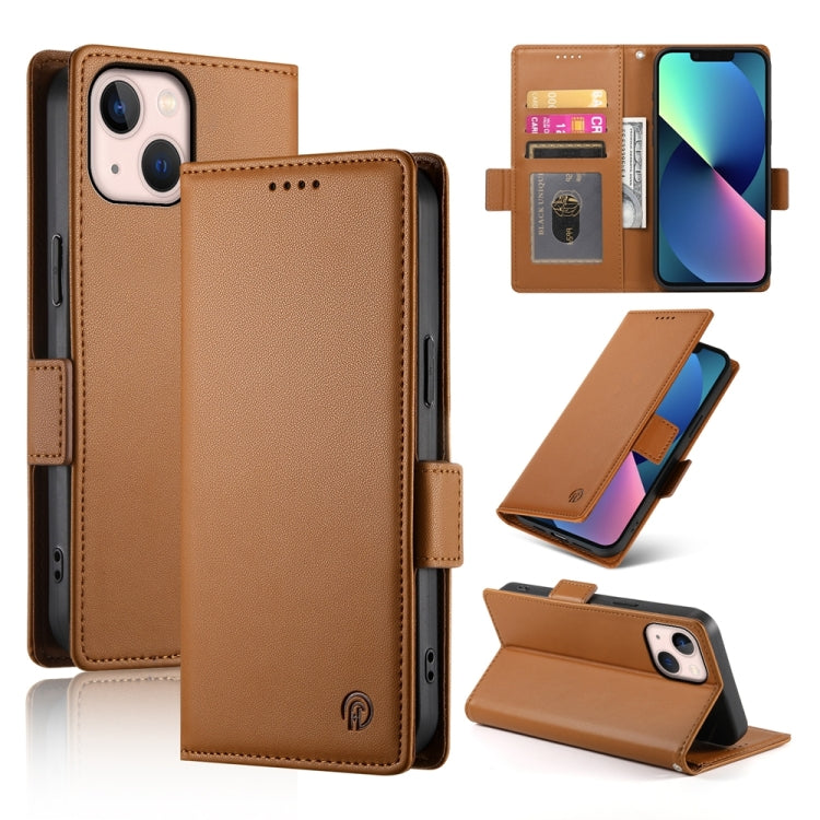 Side Buckle Magnetic Frosted Leather Phone Case, For iPhone 13, For iPhone 13 mini, For iPhone 12 / 12 Pro, For iPhone 12 Pro Max