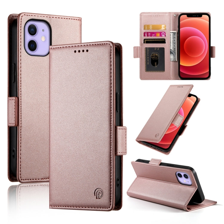 Side Buckle Magnetic Frosted Leather Phone Case, For iPhone 13, For iPhone 13 mini, For iPhone 12 / 12 Pro, For iPhone 12 Pro Max