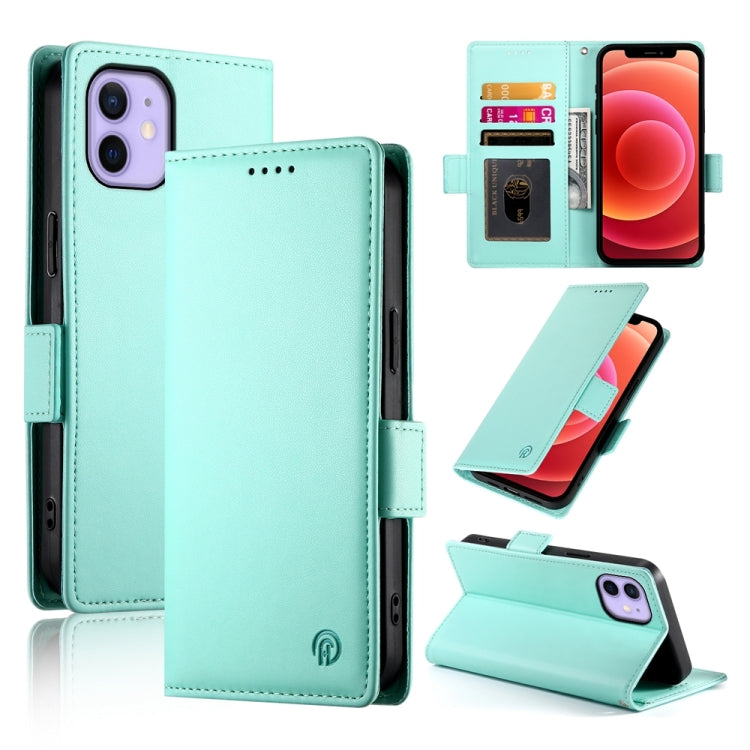 Side Buckle Magnetic Frosted Leather Phone Case, For iPhone 13, For iPhone 13 mini, For iPhone 12 / 12 Pro, For iPhone 12 Pro Max