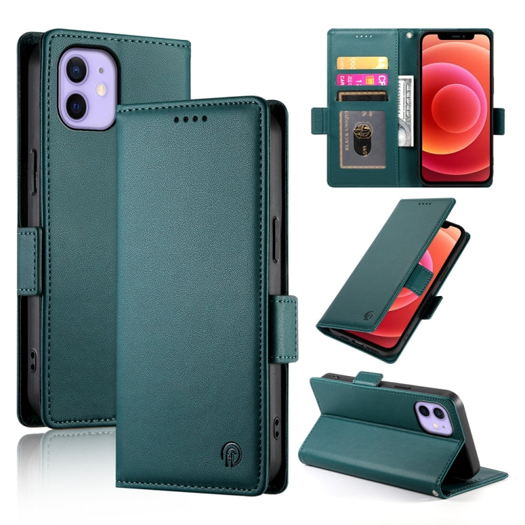 Side Buckle Magnetic Frosted Leather Phone Case, For iPhone 13, For iPhone 13 mini, For iPhone 12 / 12 Pro, For iPhone 12 Pro Max