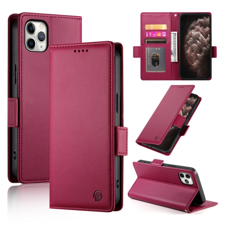 Side Buckle Magnetic Frosted Leather Phone Case, For iPhone 12 mini, For iPhone 11 Pro Max, For iPhone 11, For iPhone 11 Pro