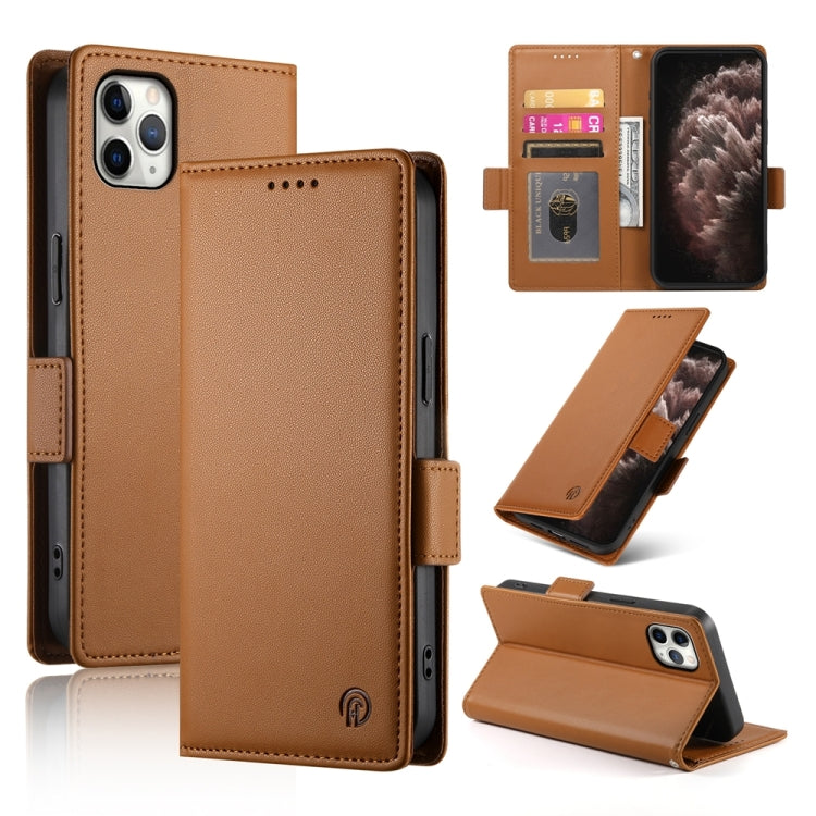 Side Buckle Magnetic Frosted Leather Phone Case, For iPhone 12 mini, For iPhone 11 Pro Max, For iPhone 11, For iPhone 11 Pro