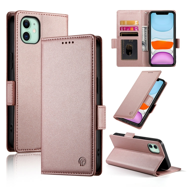 Side Buckle Magnetic Frosted Leather Phone Case, For iPhone 12 mini, For iPhone 11 Pro Max, For iPhone 11, For iPhone 11 Pro