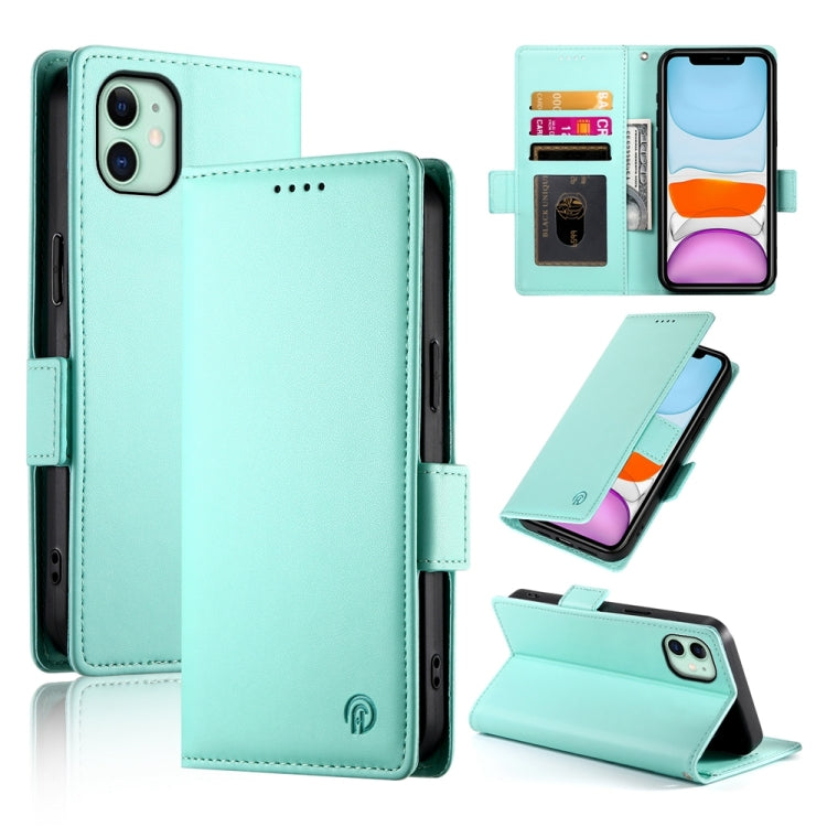 Side Buckle Magnetic Frosted Leather Phone Case, For iPhone 12 mini, For iPhone 11 Pro Max, For iPhone 11, For iPhone 11 Pro