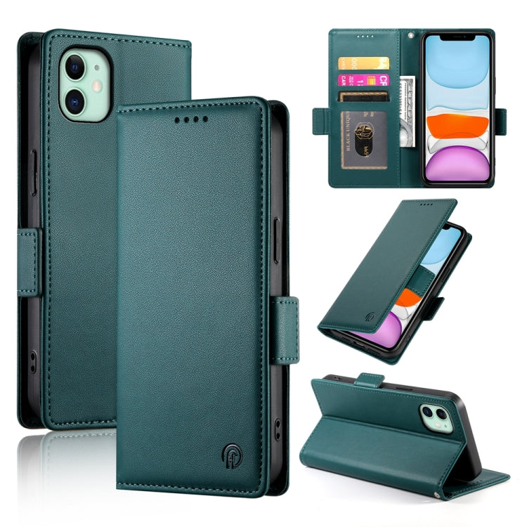 Side Buckle Magnetic Frosted Leather Phone Case, For iPhone 12 mini, For iPhone 11 Pro Max, For iPhone 11, For iPhone 11 Pro