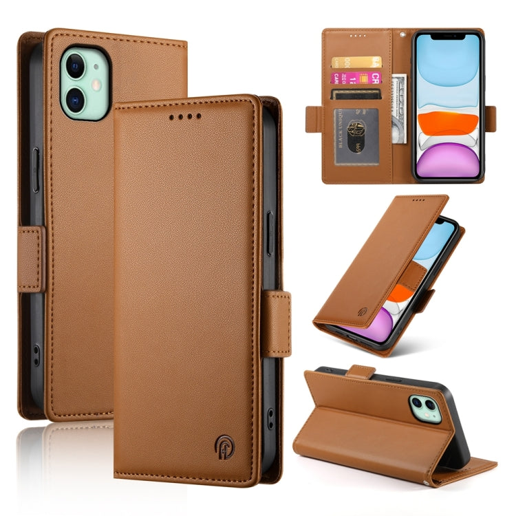 Side Buckle Magnetic Frosted Leather Phone Case, For iPhone 12 mini, For iPhone 11 Pro Max, For iPhone 11, For iPhone 11 Pro