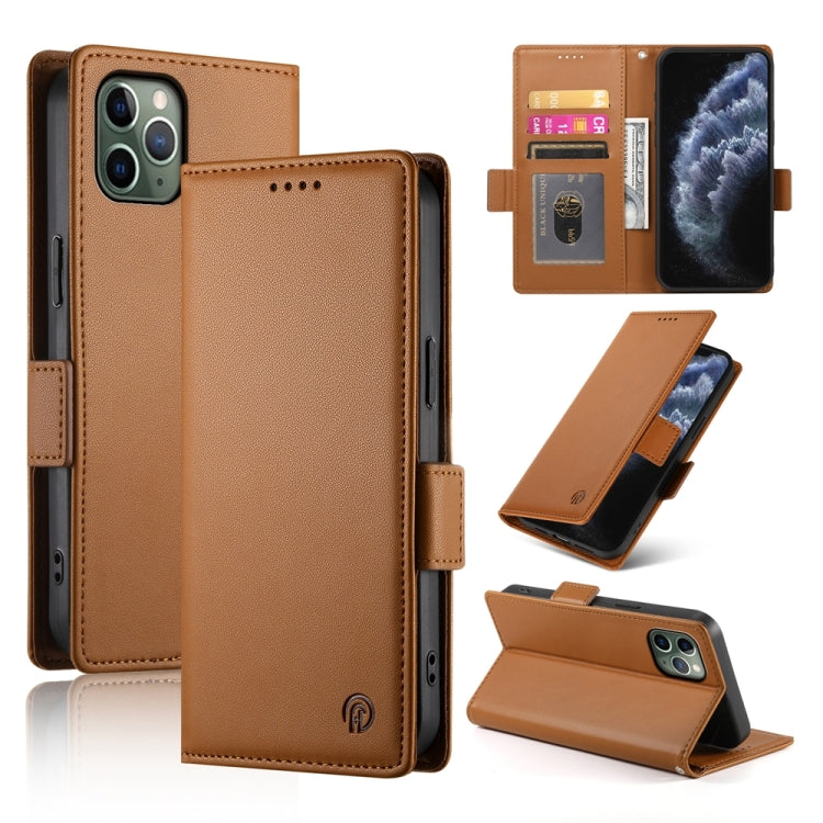 Side Buckle Magnetic Frosted Leather Phone Case, For iPhone 12 mini, For iPhone 11 Pro Max, For iPhone 11, For iPhone 11 Pro