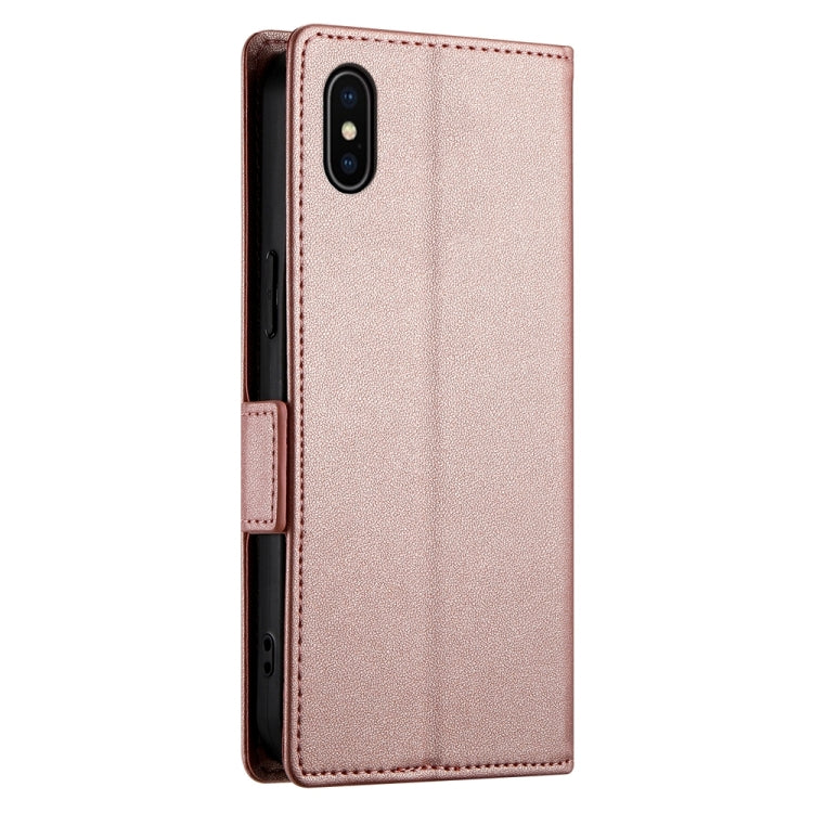 Side Buckle Magnetic Frosted Leather Phone Case, For iPhone X / XS, For iPhone XR, For iPhone XS Max, For iPhone 8 Plus / 7 Plus