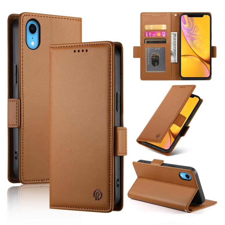 Side Buckle Magnetic Frosted Leather Phone Case, For iPhone X / XS, For iPhone XR, For iPhone XS Max, For iPhone 8 Plus / 7 Plus