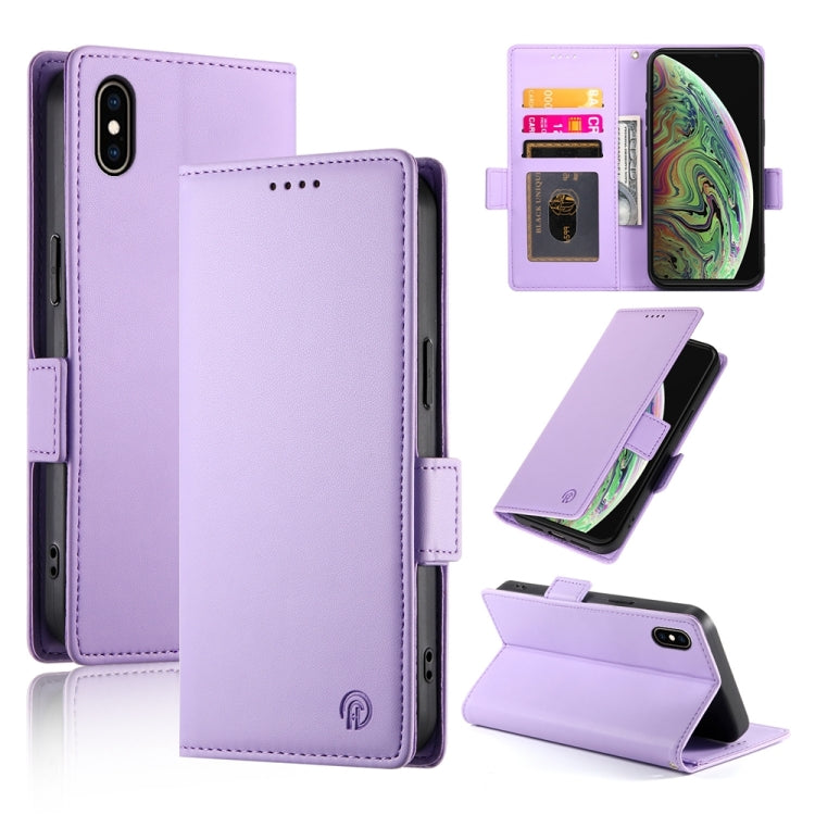 Side Buckle Magnetic Frosted Leather Phone Case, For iPhone X / XS, For iPhone XR, For iPhone XS Max, For iPhone 8 Plus / 7 Plus