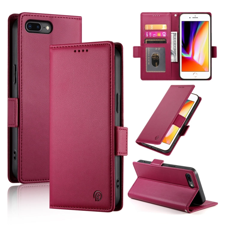 Side Buckle Magnetic Frosted Leather Phone Case, For iPhone X / XS, For iPhone XR, For iPhone XS Max, For iPhone 8 Plus / 7 Plus