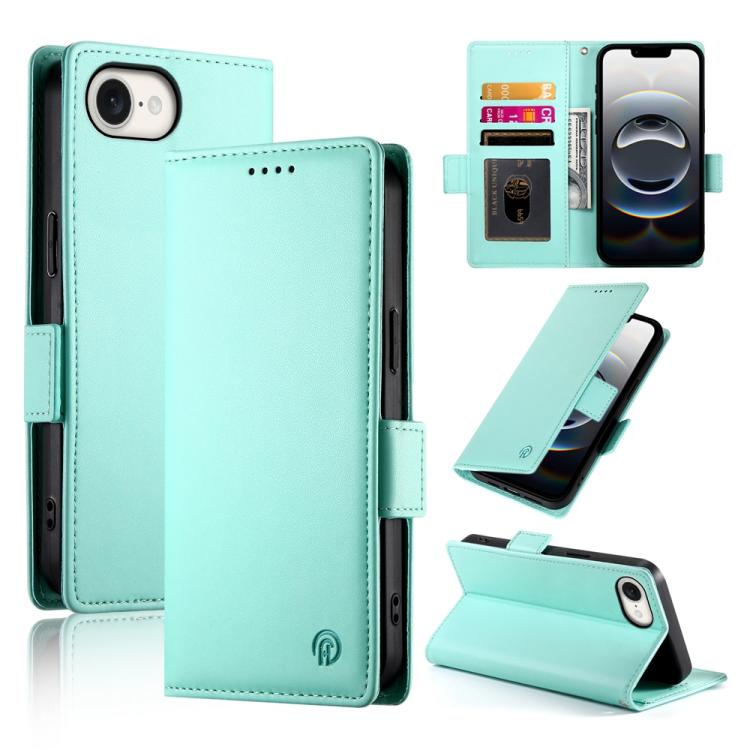 Side Buckle Magnetic Frosted Leather Phone Case, iPhone 16e, For iPhone 15 Pro Max, For iPhone 15 Pro, For iPhone 15 Plus