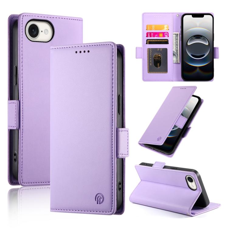 Side Buckle Magnetic Frosted Leather Phone Case, iPhone 16e, For iPhone 15 Pro Max, For iPhone 15 Pro, For iPhone 15 Plus