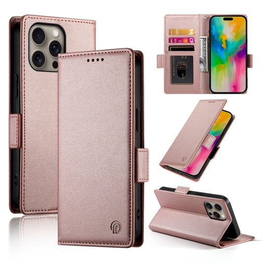 Side Buckle Magnetic Frosted Leather Phone Case, For iPhone 16 Pro Max, For iPhone 16 Pro, For iPhone 16 Plus, For iPhone 16