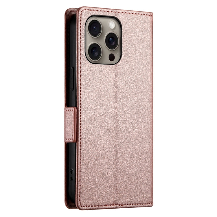 Side Buckle Magnetic Frosted Leather Phone Case, For iPhone 16 Pro Max, For iPhone 16 Pro, For iPhone 16 Plus, For iPhone 16