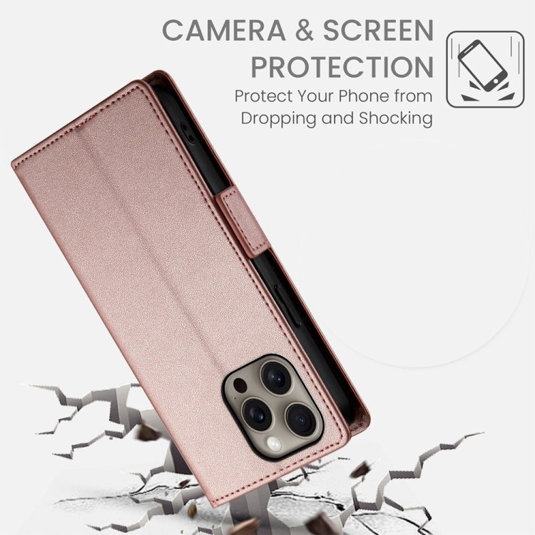 Side Buckle Magnetic Frosted Leather Phone Case, For iPhone 16 Pro Max, For iPhone 16 Pro, For iPhone 16 Plus, For iPhone 16