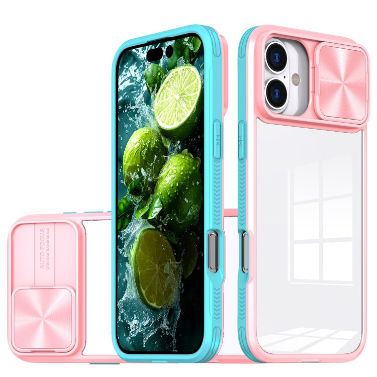 Sliding Camshield Acrylic Hybrid TPU Phone Case, For iPhone 16 Pro Max, For iPhone 16 Pro, For iPhone 16 Plus, For iPhone 16